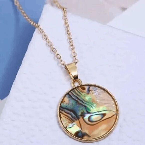2/$21 Ladies Round Hollow Multi-Color Circular Necklace - Picture 1 of 5